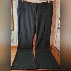 Sophisticated Charcoal Heather Black Women's Trousers Work Pants Slacks Office